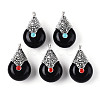 Tibetan Style Resin Pendants RESI-T022-16K-1