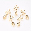 Brass Filigree Joiners Links KK-K230-48G-NF-3