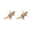 Rack Plating Brass Micro Pave Colorful Cubic Zirconia Pendants ZIRC-C040-48D-G-2