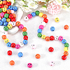 200Pcs Spray Painted Natural Wood Beads WOOD-GF0002-20-4