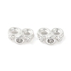Rack Plating Brass Pave Clear Cubic Zirconia Spacer Bars KK-B088-11A-S-1