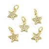 Brass Micro Pave Cubic Zirconia Charms KK-E068-VB248-2