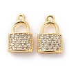 Brass Micro Pave Cubic Zirconia Charms X-KK-L184-11G-2