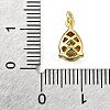 Brass Glass Charms KK-V011-31G-3