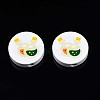 Halloween Printed Natural Wood Beads WOOD-T021-99-2