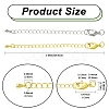 10Pcs Long-Lasting Plated Brass Chain Extender KK-YW0003-82G-3