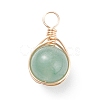 Natural Gemstone Pendants PALLOY-JF01392-2