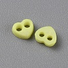 2-Hole Frosted Mini Resin Buttons BUTT-WH0020-29C-2