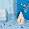 225Pcs 15 Colors Spray Painted Crackle Glass Pendants PALLOY-AB00090-5