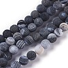 Natural Weathered Agate Beads Strands G-P414-A06-1