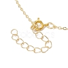 Brass Round with Rhombus Pendant Necklace NJEW-JN04698-5