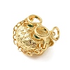 Brass Micro Pave Cubic Zirconia Pendants KK-A228-01G-2