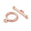 Rack Plating Brass Toggle Clasps KK-A225-06RG-2