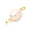 Natural Cultured Freshwater Pearl Beads Links Connectors PALLOY-JF00943-02-1