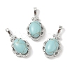 Synthetic Turquoise Oval Pendants G-NH0025-15P-28-1