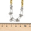 6MM 304 Stainless Steel Mixed Link Chain Necklaces NJEW-L470-01GP-3