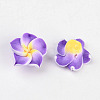 Handmade Polymer Clay 3D Flower Plumeria Beads CLAY-Q192-12mm-M-3