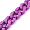 Handmade Opaque Acrylic Curb Chains AJEW-JB00564-03-2