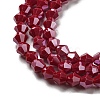 Opaque Solid Color Electroplate Glass Beads Strands GLAA-F029-P4mm-C01-3