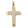 Brass Micro Pave Clear Cubic Zirconia Big Pendants KK-H267-051G-1