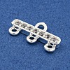 Rack Plating Brass Micro Pave Clear Cubic Zirconia Rectangle Chandelier Component Links X-KKB-L215-037S-2