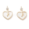 Rack Plating Brass Shell Pendants KK-A183-59G-1