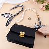 2Pcs 2 Styles Bowknot Ribbon Alloy Handbag Chain Straps FIND-GO0003-74-3