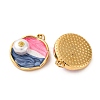 304 Stainless Steel Enamel Pendants STAS-U061-44G-2