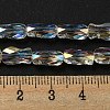 Transparent Electroplate Glass Beads Strands GLAA-G116-01A-AB01-4