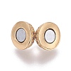 Brass Micro Pave Cubic Zirconia Magnetic Clasps with Loops ZIRC-G097-01G-2