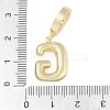 Brass Micro Pave Clear Cubic Zirconia Pendants KK-M289-01G-G-3