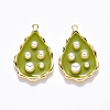 Brass Enamel Pendants KK-T049-053G-01-NF-1