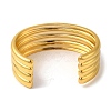 Rack Plating Brass Grooved Open Cuff Bangles BJEW-S150-01G-3