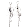 304 Stainless Steel & Brass Hoop Earrings EJEW-TA00802-3