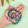 2 Strands 2 Colors Handmade Polymer Clay Beads Strand CLAY-SZ0001-16-3