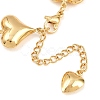 304 Stainless Steel Heart Link Chain Bracelets for Valentine's Day Gift BJEW-D359-17A-G-8
