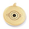 Real 18K Gold Plated Brass Micro Pave Cubic Zirconia Pendants ZIRC-L100-084G-01-3