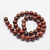Natural Brecciated Jasper Bead Strands G-G735-35-8mm-2