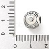 Brass Clear Cubic Zirconia European Beads LS-FIND-M049-01AS-10-3