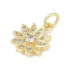 Rack Plating Brass Micro Pave Cubic Zirconia Pendants KK-H509-23G-02-2