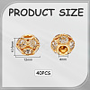 40Pcs Brass Rhinestone Beads RB-UN0001-21-3
