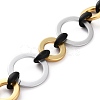 Handmade Spray Painted CCB Chains AJEW-JB00854-02-2