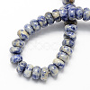 Natural Blue Spot Jasper Rondelle Beads Strands G-S105-8mm-29-2