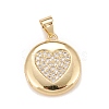 Brass Micro Pave Cubic Zirconia Locket Pendants KK-A161-38A-G-1