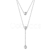 SHEGRACE 925 Sterling Silver Tiered Necklaces JN958A-1