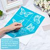 1 Sheet Butterfly Pattern Self-Adhesive Silk Screen Printing Stencil DIY-GF0004-06-4