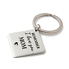 Mother's Day Gift 201 Stainless Steel Word Remember I Love You Mom Keychains KEYC-E040-01P-02-2