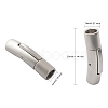 Tarnish Resistant Matte Column 304 Stainless Steel Bayonet Clasps STAS-N014-31-5mm-A-3
