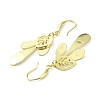 Rack Plating Brass Leaf Dnagle Earrings KK-C029-11G-2