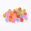 Transparent Frosted Acrylic Beads X-PL723M-2